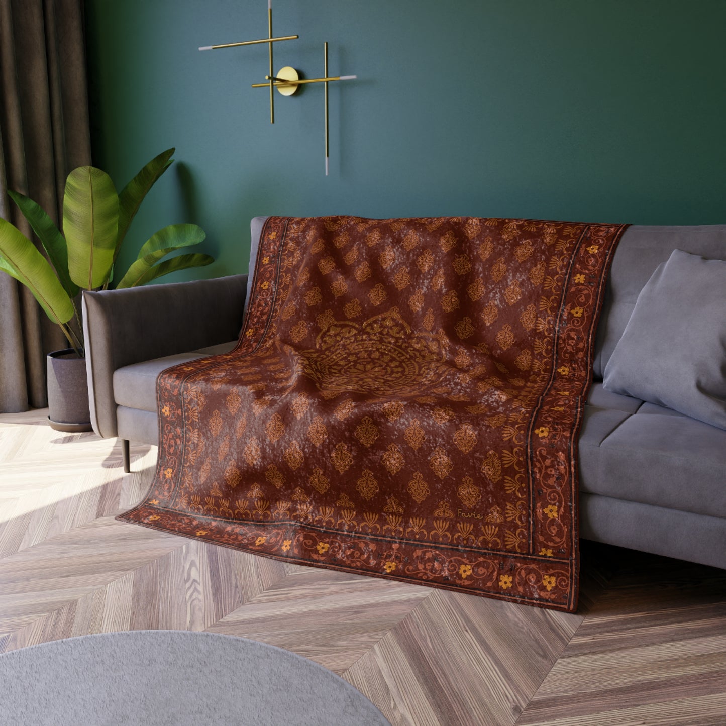 Crushed Velvet Blanket “The Mughal Opulence”