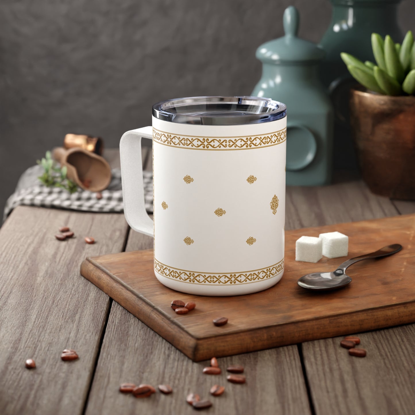 Insulated Mug “Royal Chai” – Golden Maharani
