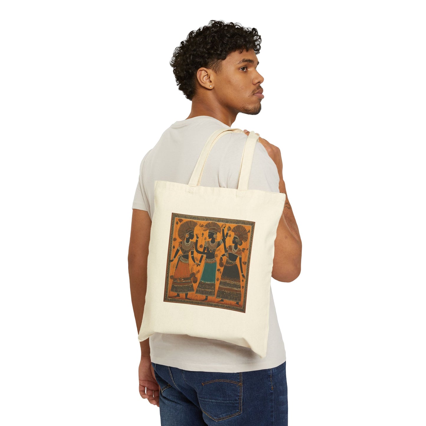 Cotton Tote Bag “Tribal Reverie”