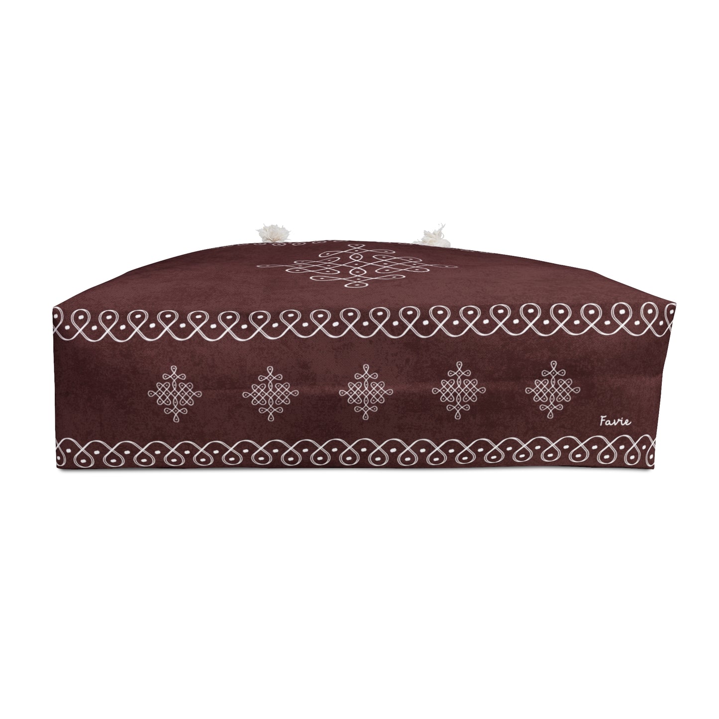 Weekender Bag "Saathi" – Maroon Kolam