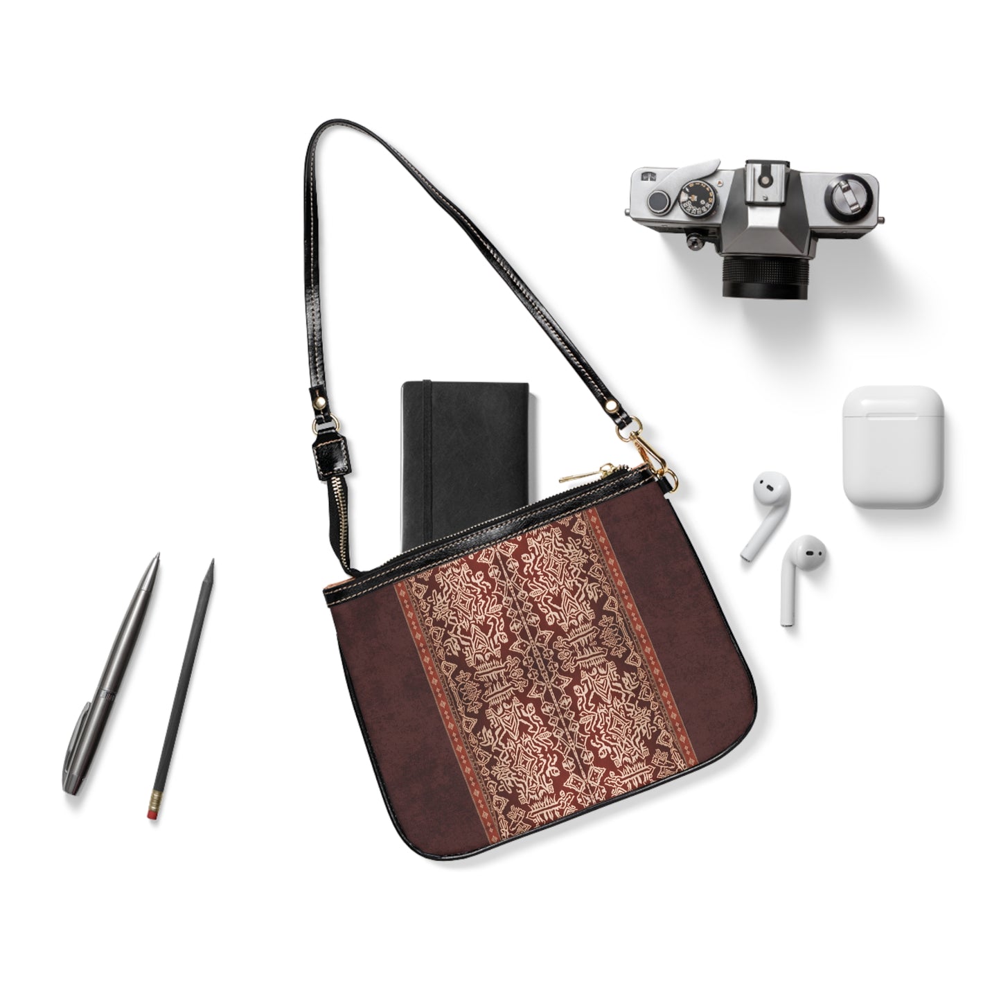 Shoulder Bag “Jodhaa Daily” - Maroon Tapestry