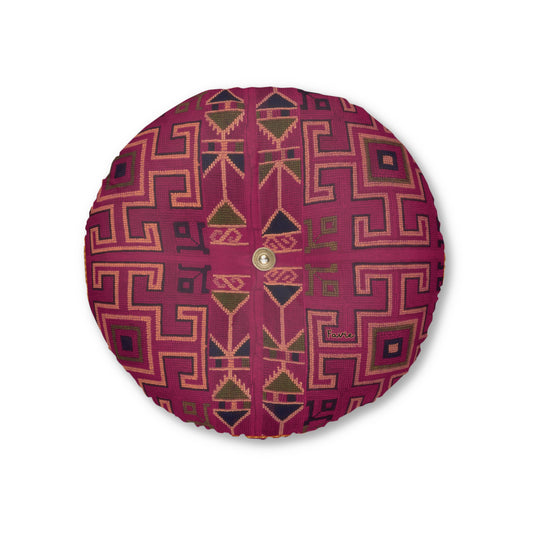 Tufted Round Floor Pillow “Aaram” - Vanaraga