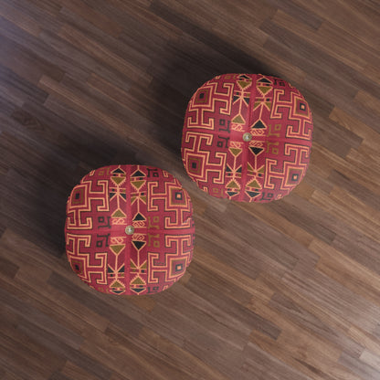 Tufted Round Floor Pillow “Aaram” - Surya Sand
