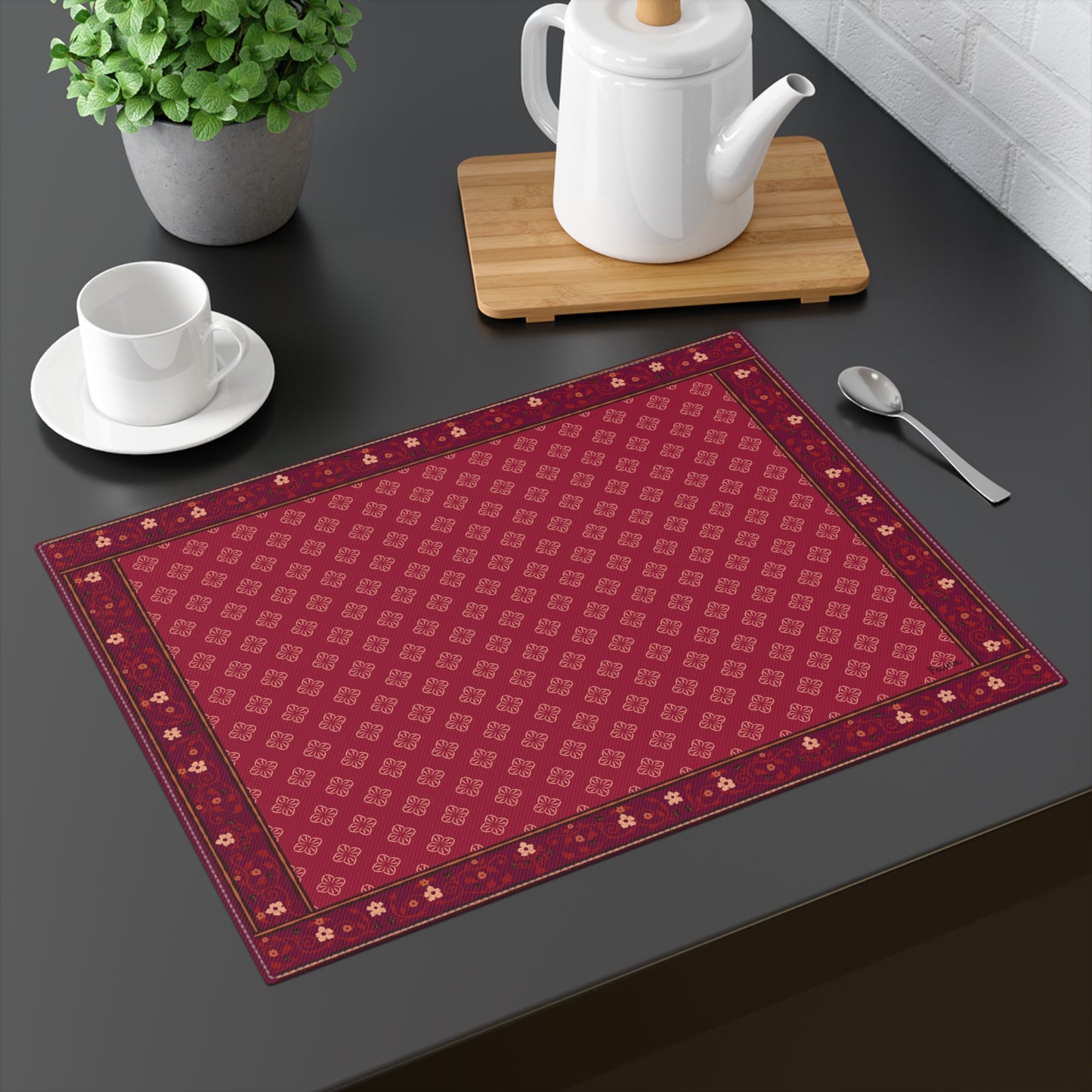 Placemat “Sundar Rituals” - Madras Wine by FAVIE