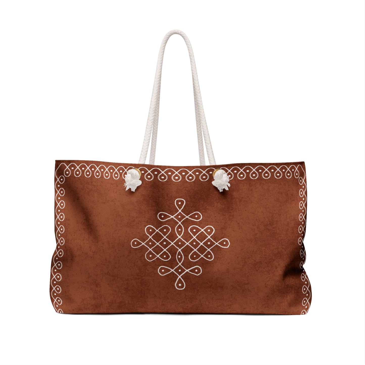 Weekender Bag “Saathi” – Cognac Kolam