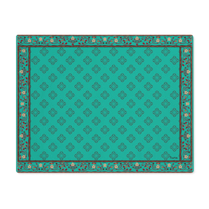 Placemat “Sundar Rituals” – Jaipur Teal by FAVIE