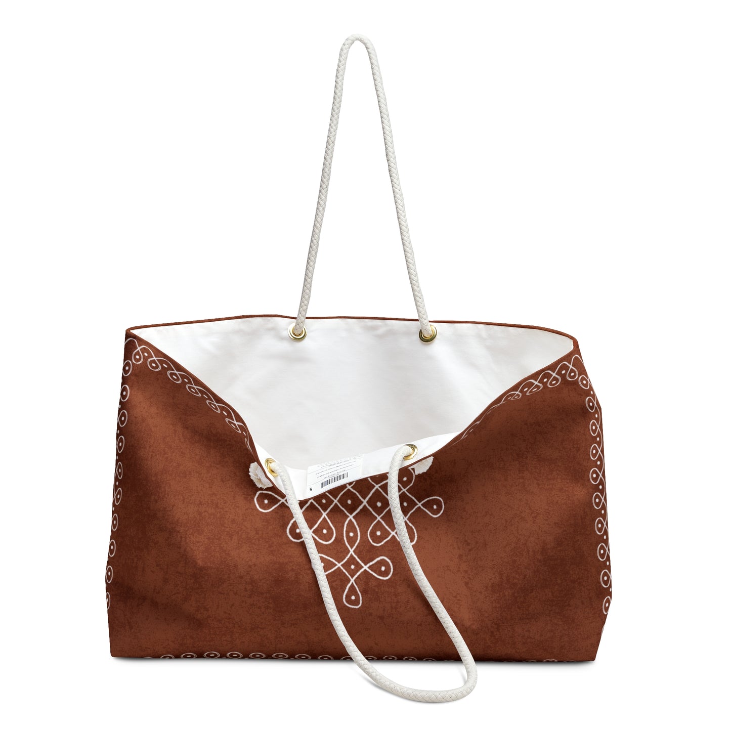 Weekender Bag “Saathi” – Cognac Kolam