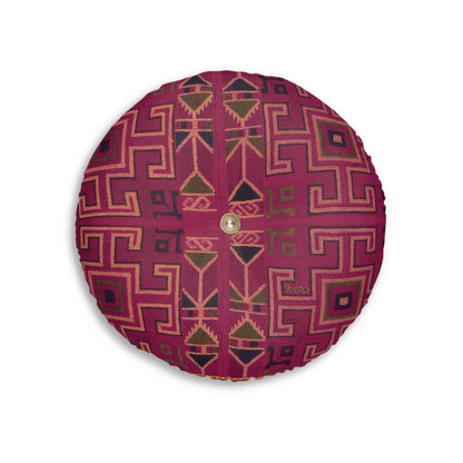 Tufted Round Floor Pillow “Aaram” - Vanaraga