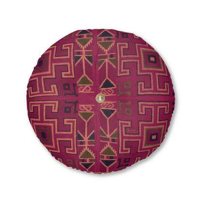 Tufted Round Floor Pillow “Aaram” - Vanaraga