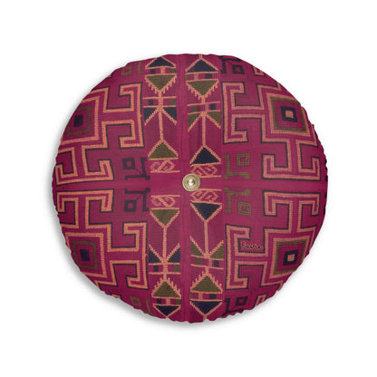 Tufted Round Floor Pillow “Aaram” - Vanaraga