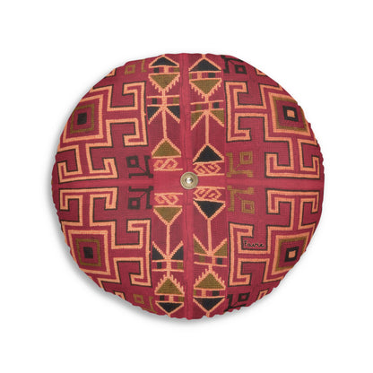 Tufted Round Floor Pillow “Aaram” - Surya Sand