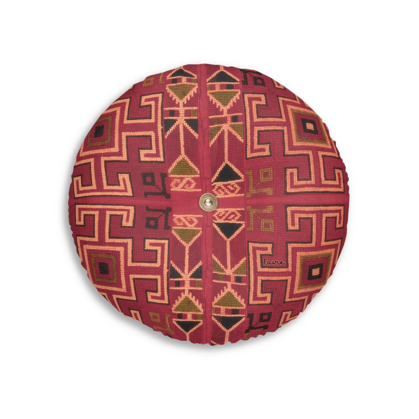 Tufted Round Floor Pillow “Aaram” - Surya Sand