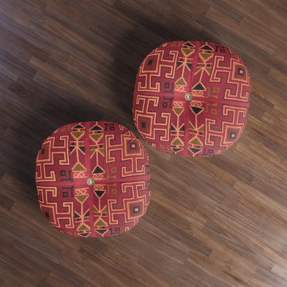 Tufted Round Floor Pillow “Aaram” - Surya Sand
