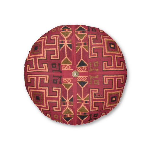 Tufted Round Floor Pillow “Aaram” - Surya Sand