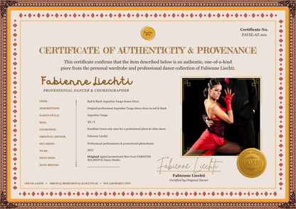 Red & Black Argentine Tango Dance Dress